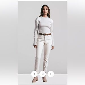 NWOT Rag & Bone Nina High Rise Cigarette - Ecru